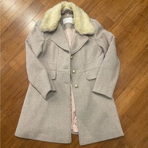 Womans XL dusty pink and grey dress coat